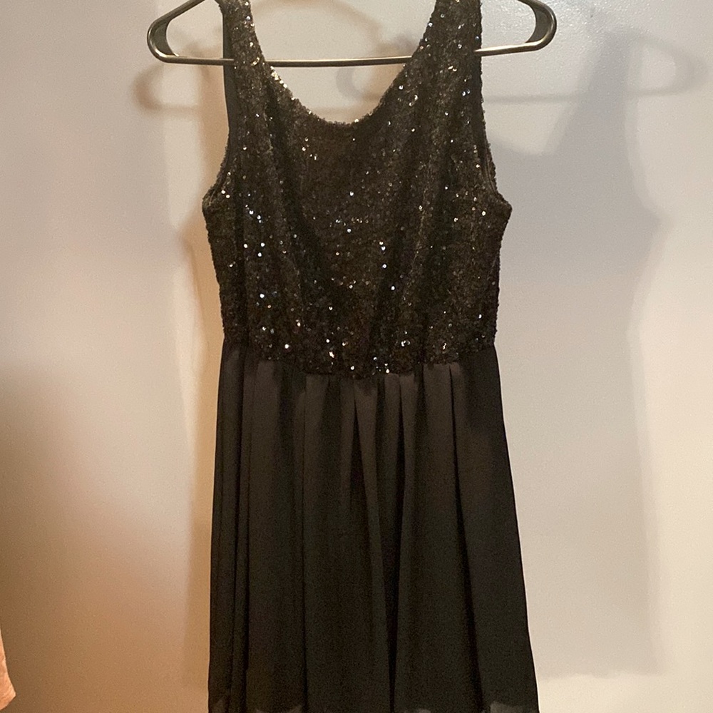 Sparkly little black dress